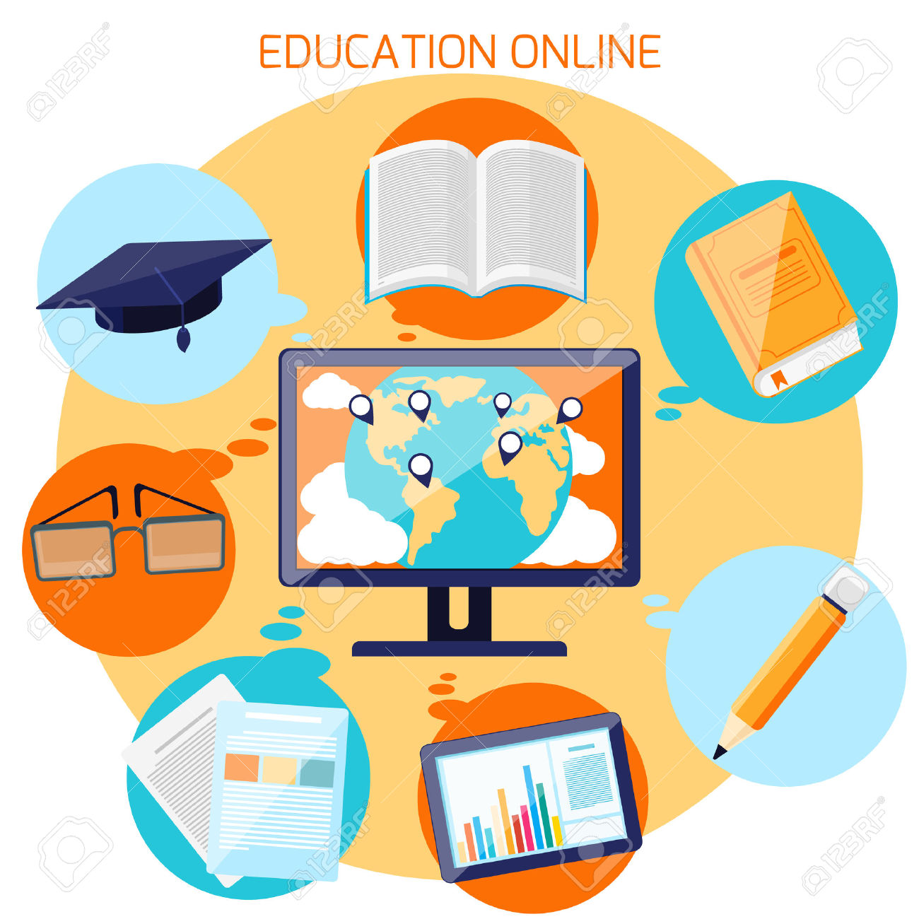 34241106-Concept-for-online-education-e-learning-and-distance-professional-training-with-pointers-on-globe-an-Stock-Vector.jpg